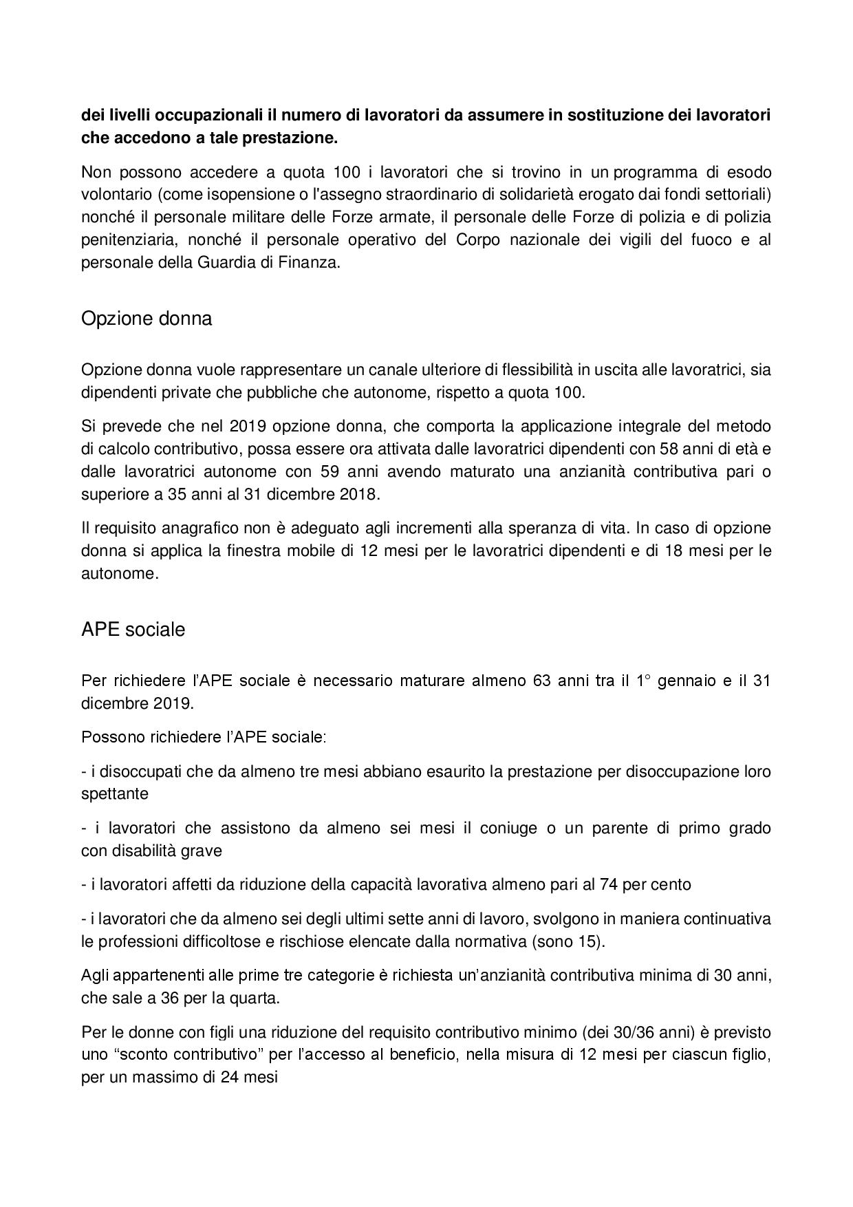 Quota 100 e le altre vie di pensionamento page 003